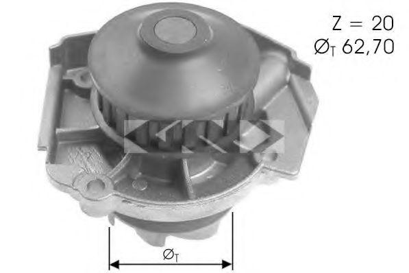 91586 SPIDAN Cooling System Water Pump
