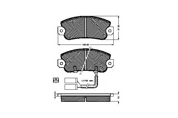 31296 SPIDAN Brake Pad Set, disc brake