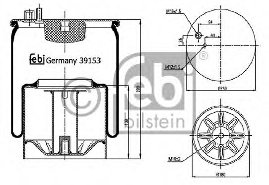 39153 FEBI+BILSTEIN Compressed-air System Boot, air suspension