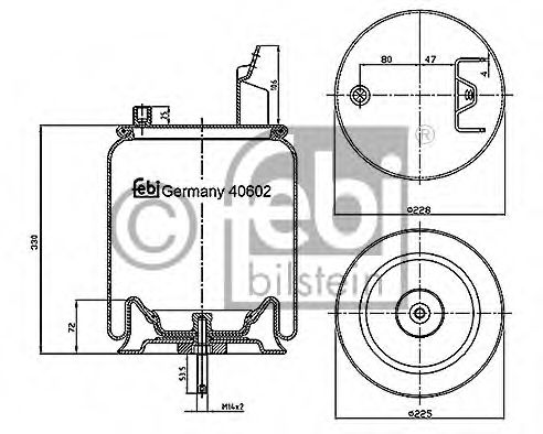 40602 FEBI+BILSTEIN Wheel Suspension Ball Joint