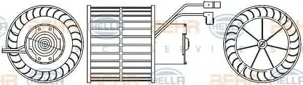 8EW 009 100-011 BEHR+HELLA+SERVICE Heating / Ventilation Interior Blower