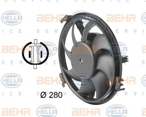 8EW 009 144-351 BEHR+HELLA+SERVICE Fan, radiator