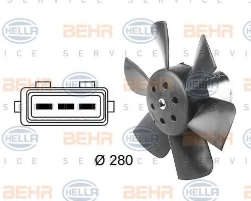 8EW 009 144-391 BEHR+HELLA+SERVICE Cooling System Fan, radiator