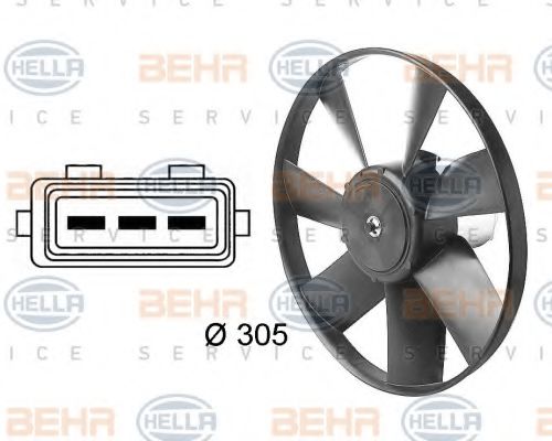 8EW 009 144-461 BEHR+HELLA+SERVICE Cooling System Fan, radiator