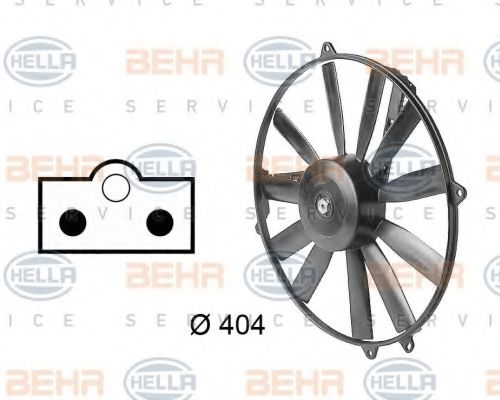 8EW 009 144-731 BEHR+HELLA+SERVICE Cooling System Fan, radiator