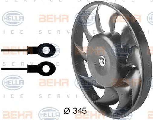 8EW 009 157-031 BEHR+HELLA+SERVICE Cooling System Electric Motor, radiator fan