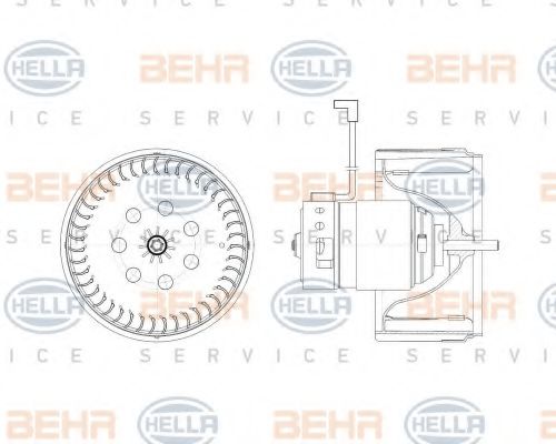 8EW 009 157-221 BEHR+HELLA+SERVICE Heating / Ventilation Interior Blower