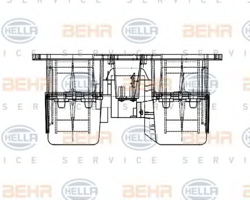 8EW 009 157-531 BEHR+HELLA+SERVICE Interior Blower