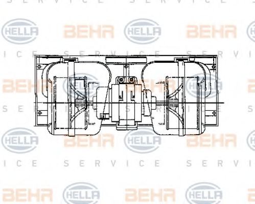 8EW 009 157-661 BEHR+HELLA+SERVICE Heating / Ventilation Interior Blower