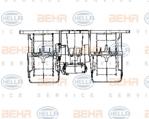 8EW 009 158-071 BEHR+HELLA+SERVICE Heating / Ventilation Interior Blower