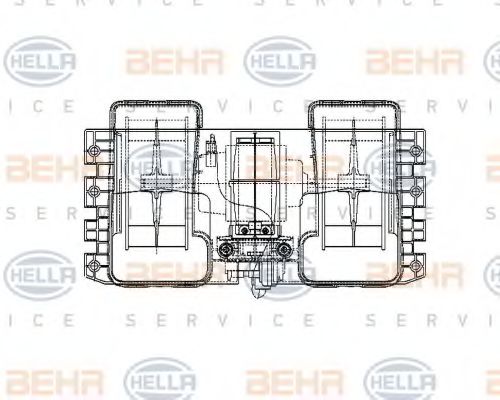 8EW 009 158-151 BEHR+HELLA+SERVICE Interior Blower