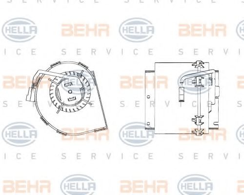 8EW 009 158-511 BEHR+HELLA+SERVICE Heating / Ventilation Interior Blower