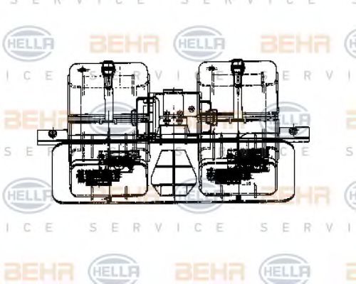 8EW 009 158-571 BEHR+HELLA+SERVICE Heating / Ventilation Interior Blower
