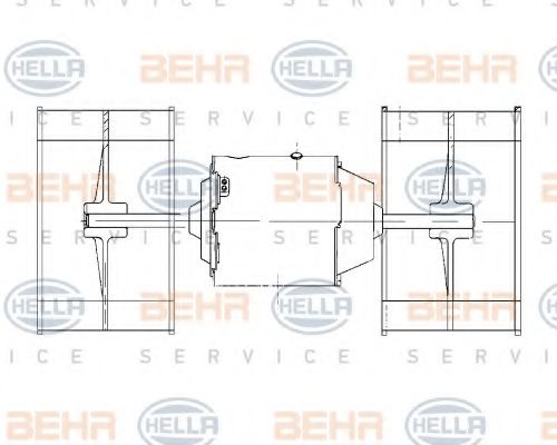 8EW 009 158-651 BEHR+HELLA+SERVICE Heating / Ventilation Interior Blower