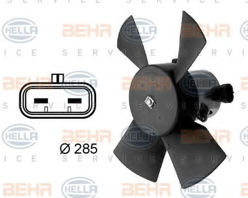 8EW 009 158-701 BEHR+HELLA+SERVICE Fan, radiator
