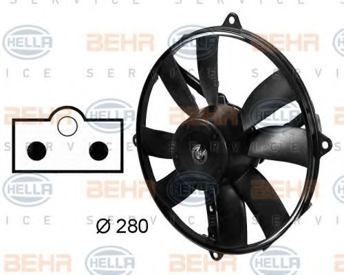 8EW 009 158-761 BEHR+HELLA+SERVICE Fan, radiator