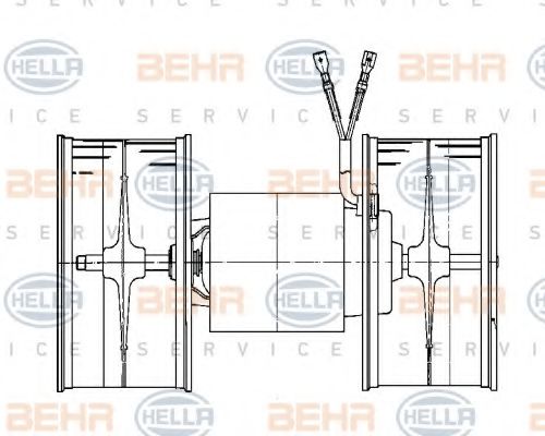 8EW 009 159-111 BEHR+HELLA+SERVICE Heating / Ventilation Interior Blower