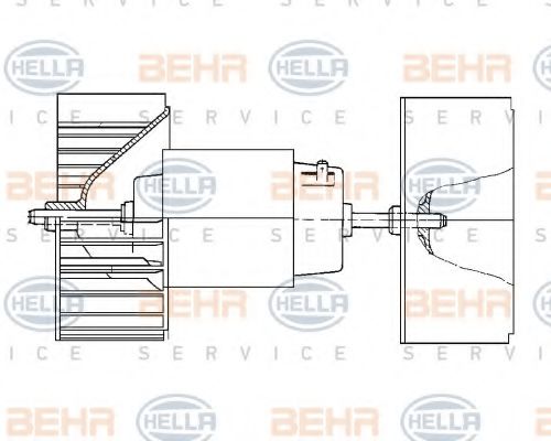 8EW 009 159-171 BEHR+HELLA+SERVICE Heating / Ventilation Interior Blower