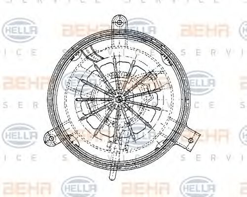 8EW 009 159-251 BEHR+HELLA+SERVICE Heating / Ventilation Interior Blower
