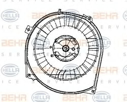 8EW 009 159-321 BEHR+HELLA+SERVICE Heating / Ventilation Interior Blower