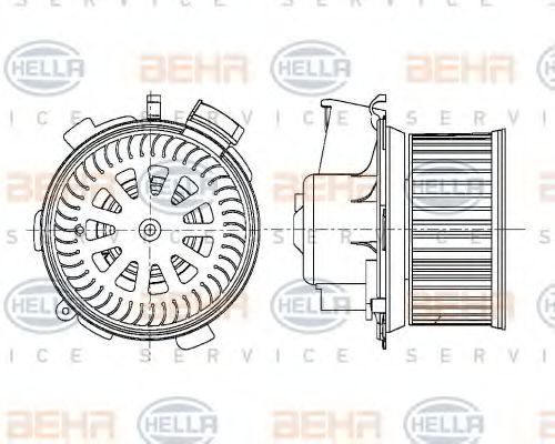 8EW 009 159-481 BEHR+HELLA+SERVICE Heating / Ventilation Interior Blower
