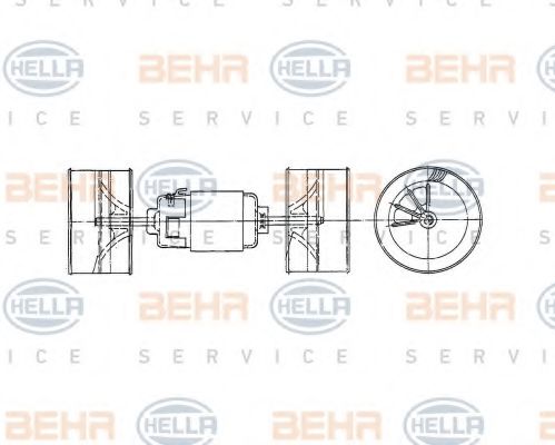 8EW 009 160-491 BEHR+HELLA+SERVICE Heating / Ventilation Interior Blower
