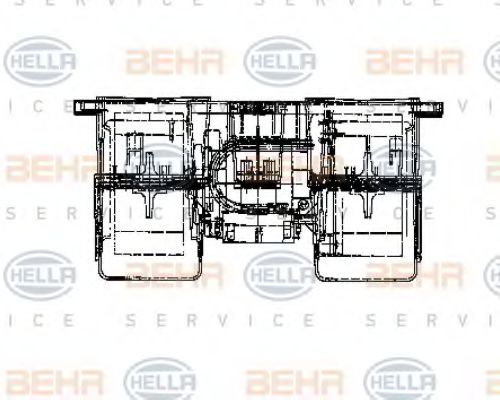 8EW 009 160-631 BEHR+HELLA+SERVICE Interior Blower