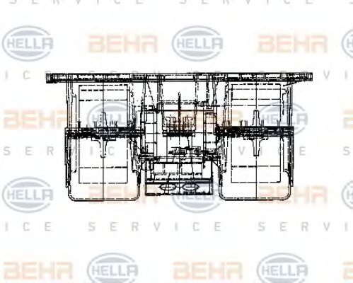 8EW 009 160-721 BEHR+HELLA+SERVICE Heating / Ventilation Interior Blower