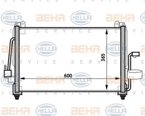 8FC 351 024-141 BEHR+HELLA+SERVICE Condenser, air conditioning
