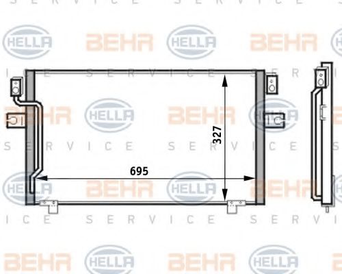 8FC 351 024-181 BEHR+HELLA+SERVICE Condenser, air conditioning