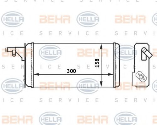 8FH 351 024-251 BEHR+HELLA+SERVICE Heat Exchanger, interior heating