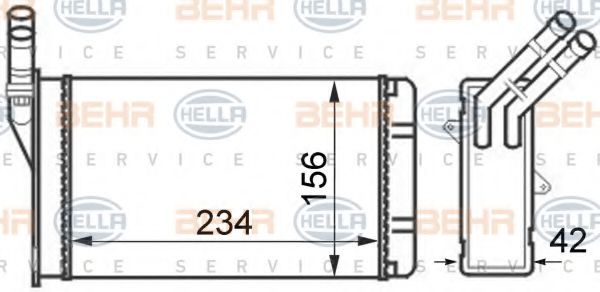 8FH 351 024-301 BEHR+HELLA+SERVICE Heat Exchanger, interior heating