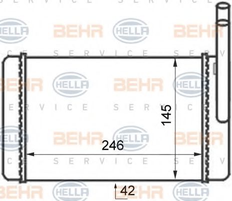8FH 351 024-311 BEHR+HELLA+SERVICE Heat Exchanger, interior heating