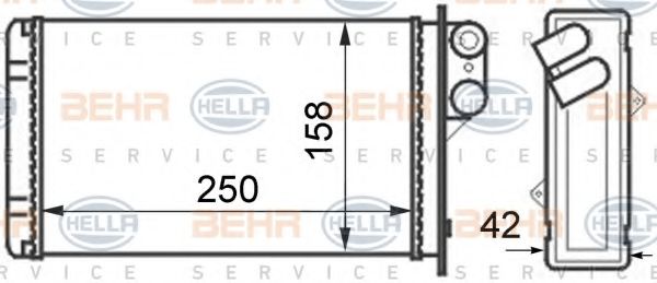 8FH 351 024-331 BEHR+HELLA+SERVICE Heat Exchanger, interior heating