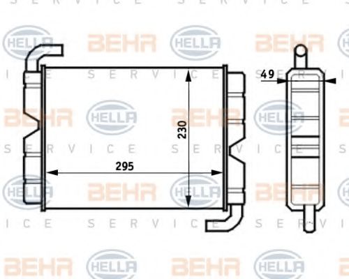 8FH 351 024-381 BEHR+HELLA+SERVICE Heating / Ventilation Heat Exchanger, interior heating