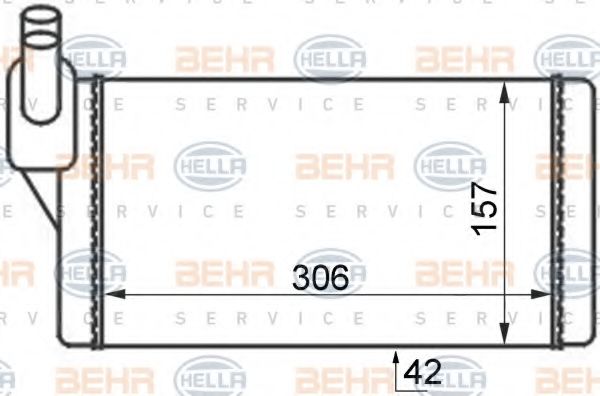 8FH 351 024-401 BEHR+HELLA+SERVICE Heating / Ventilation Heat Exchanger, interior heating