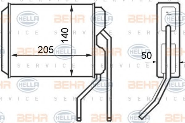 8FH 351 024-411 BEHR+HELLA+SERVICE Heat Exchanger, interior heating