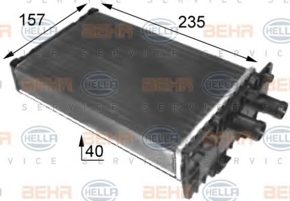 8FH 351 024-431 BEHR+HELLA+SERVICE Heating / Ventilation Heat Exchanger, interior heating