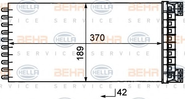 8FH 351 029-081 BEHR+HELLA+SERVICE Heating / Ventilation Heat Exchanger, interior heating