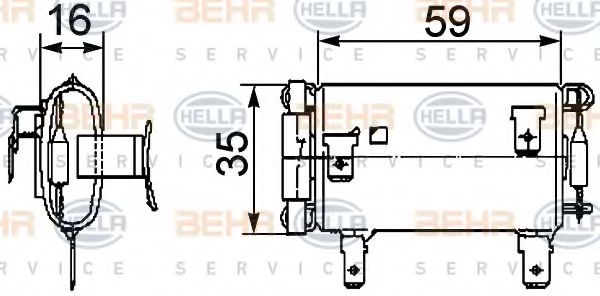9ML 351 029-381 BEHR+HELLA+SERVICE Resistor, interior blower