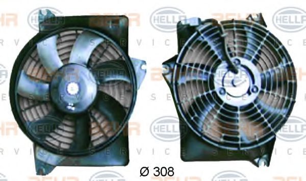 8EW 351 034-591 BEHR+HELLA+SERVICE Fan, A/C condenser