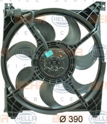 8EW 351 034-711 BEHR+HELLA+SERVICE Cooling System Fan, radiator