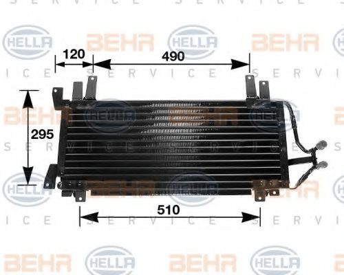 8FC 351 035-341 BEHR+HELLA+SERVICE Air Conditioning Condenser, air conditioning