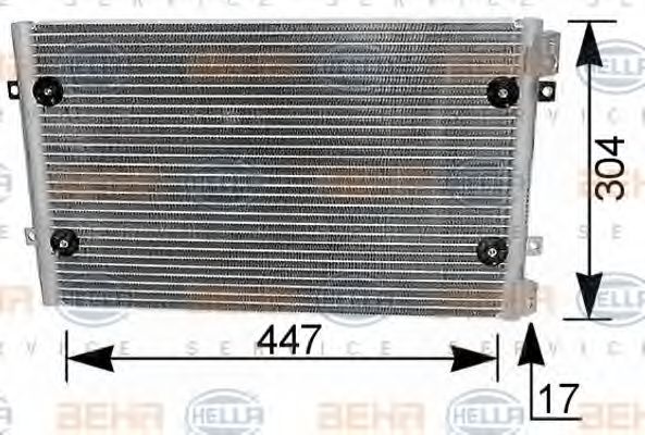 8FC 351 036-271 BEHR+HELLA+SERVICE Air Conditioning Condenser, air conditioning