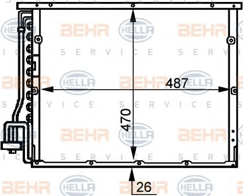 8FC 351 036-341 BEHR+HELLA+SERVICE Condenser, air conditioning