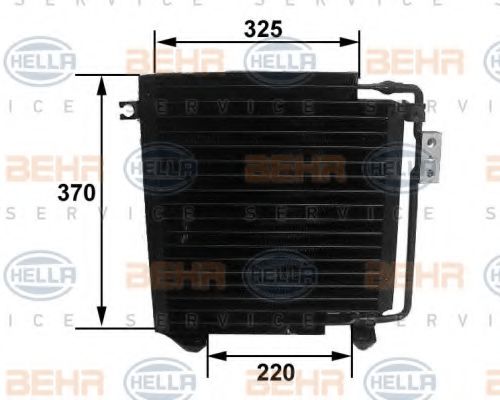 8FC 351 038-271 BEHR+HELLA+SERVICE Air Conditioning Condenser, air conditioning