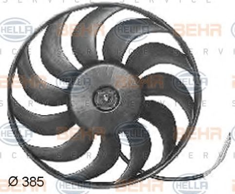 8EW 351 038-361 BEHR+HELLA+SERVICE Cooling System Fan, radiator