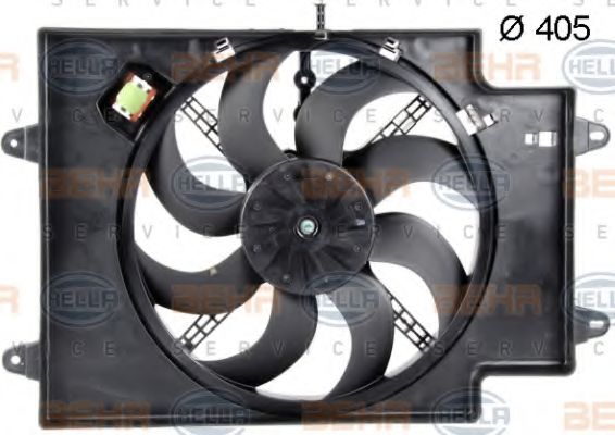 8EW 351 039-621 BEHR+HELLA+SERVICE Cooling System Fan, radiator