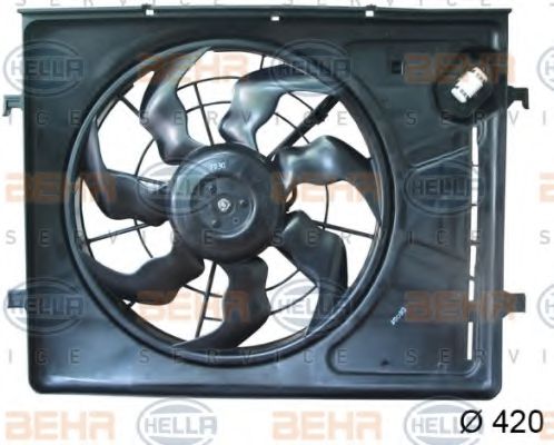 8EW 351 043-191 BEHR+HELLA+SERVICE Cooling System Fan, radiator
