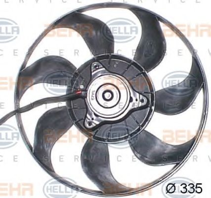 8EW 351 043-591 BEHR+HELLA+SERVICE Fan, radiator